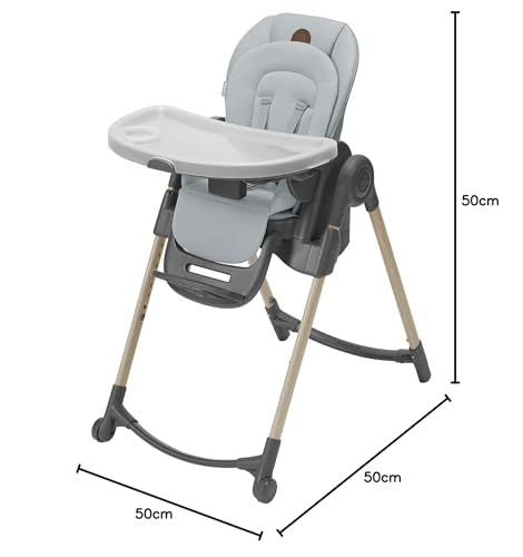 Maxi-Cosi Minla Trona Evolutiva 6 en 1, de 0-14 Años, hasta 60 kg, 9 Alturas, Plegado Compacto, Beyond Grey