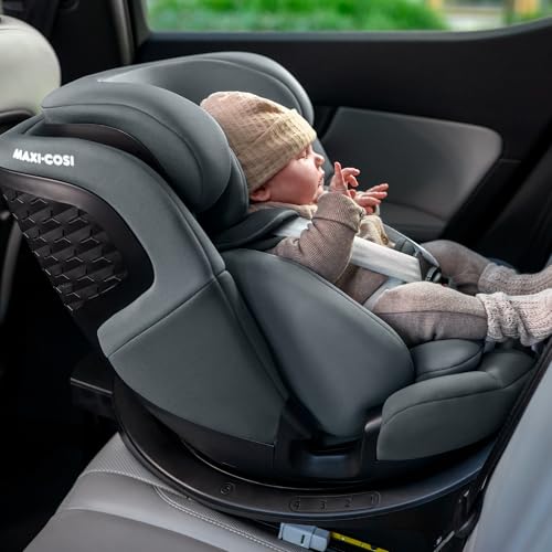 Maxi-Cosi Emerald 360 S i-Size Silla de Coche Giratoria, de 0-12 Años (40-150 cm), Protección G-CELL, Tonal Graphite