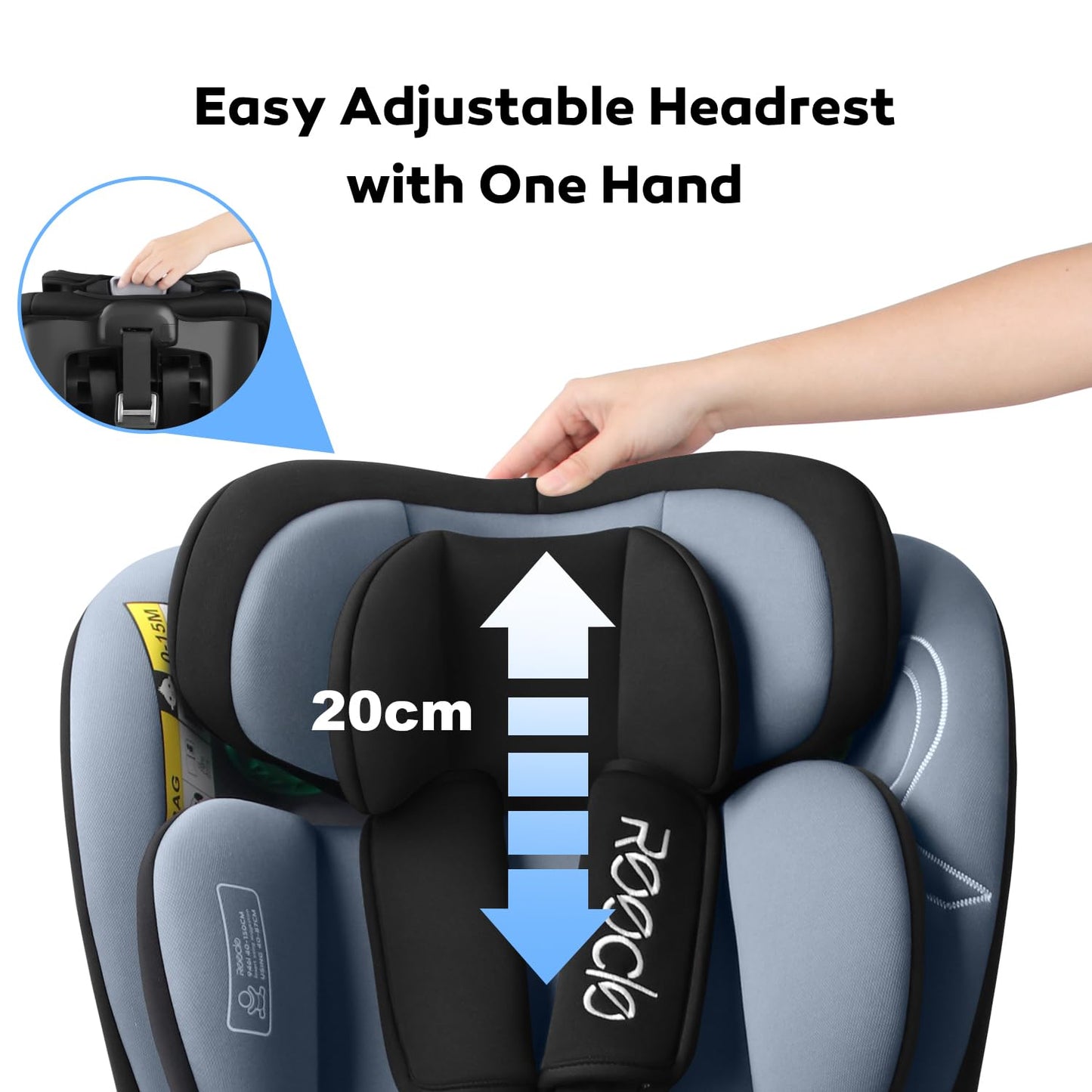 Silla de coche Reecle i-Size giratoria 360 con ISOFIX