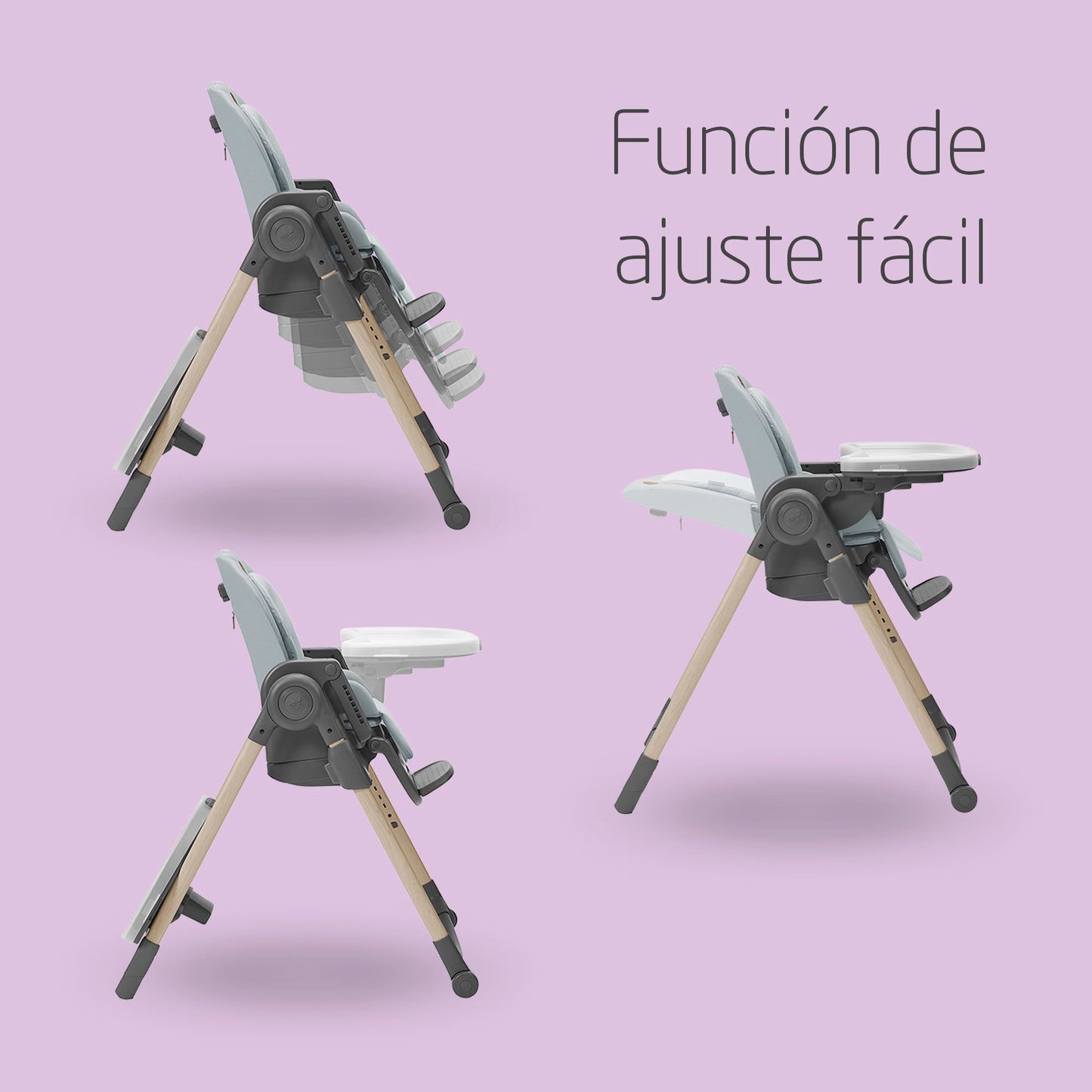 Maxi-Cosi Minla Trona Evolutiva 6 en 1, de 0-14 Años, hasta 60 kg, 9 Alturas, Plegado Compacto, Beyond Grey