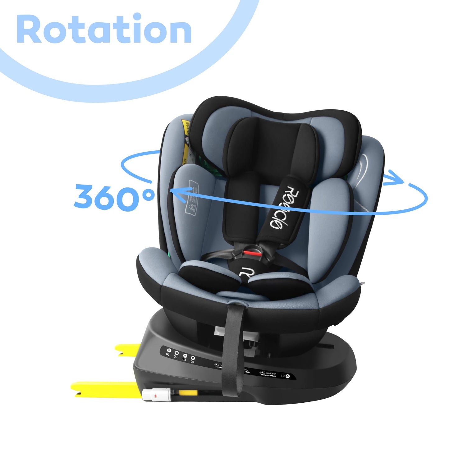 Silla de coche Reecle i-Size giratoria 360 con ISOFIX