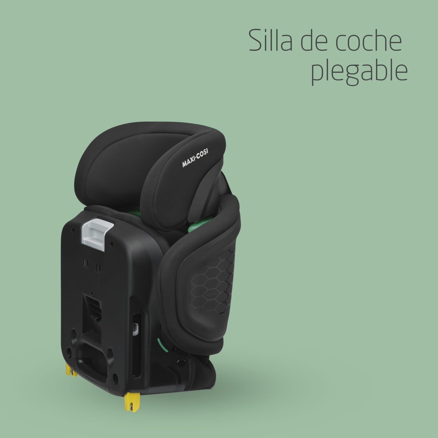Maxi-Cosi Tanza i-Size Silla de Coche Plegable ISOFIX, de 3.5 a 12 Años (100-150 cm), Protección G-CELL, Full Black