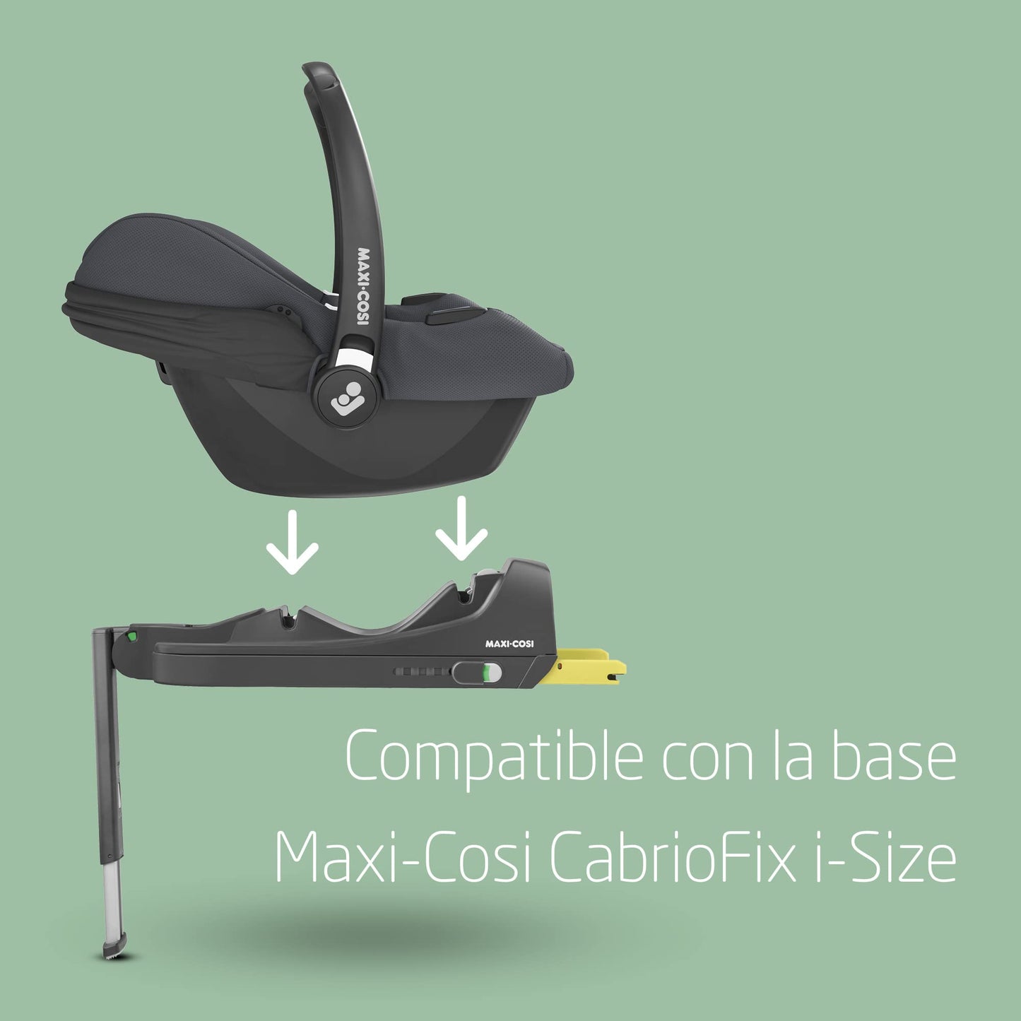 Maxi-Cosi CabrioFix i-Size Silla de Coche para Bebé, de 0-12 Meses (hasta 12 kg), 3.2 kg, Compatible con Cochecitos, Essential Graphite