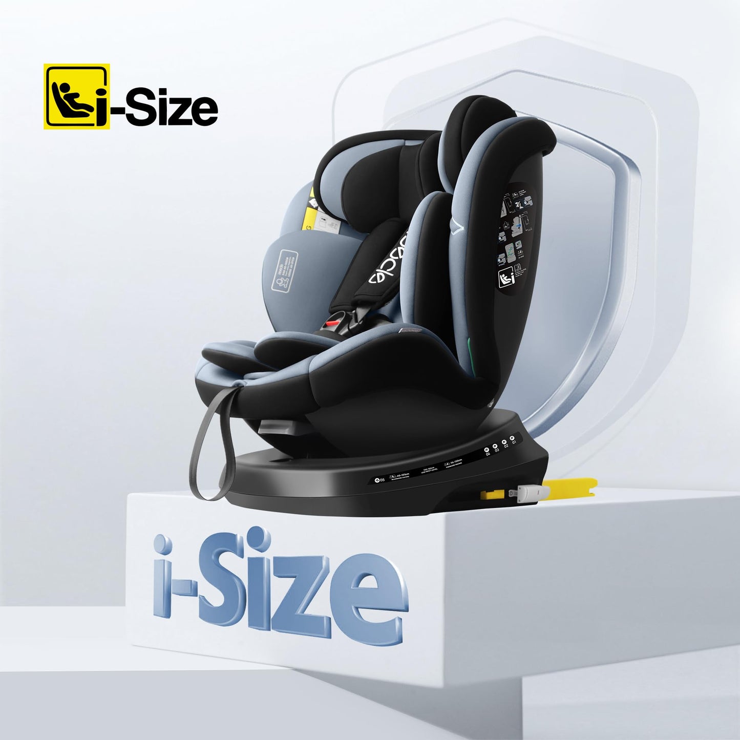 Silla de coche Reecle i-Size giratoria 360 con ISOFIX
