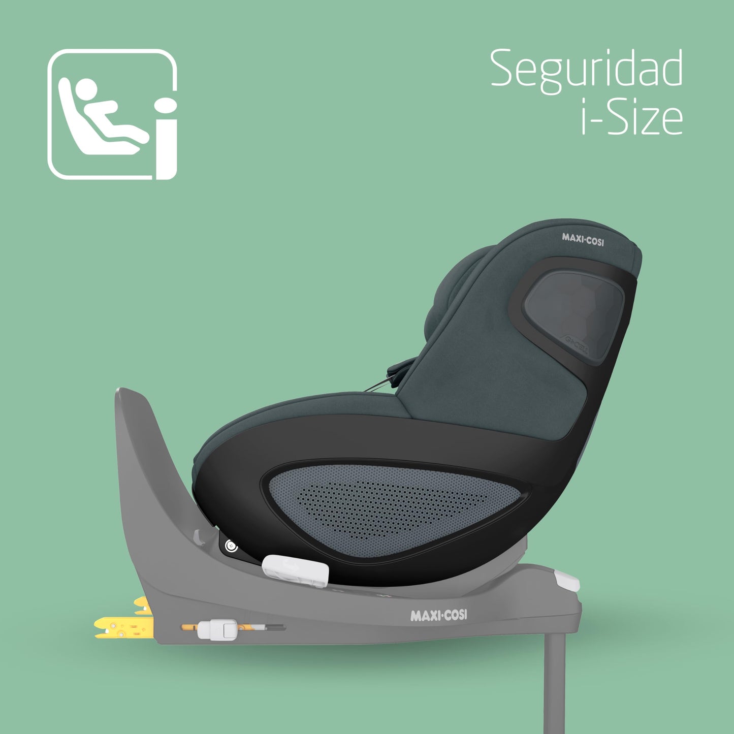 Maxi-Cosi Pearl 360 Silla de Coche Giratoria i-Size ISOFIX, de 3 Meses a 4 Años (61-105 cm), G-CELL, Authentic Graphite