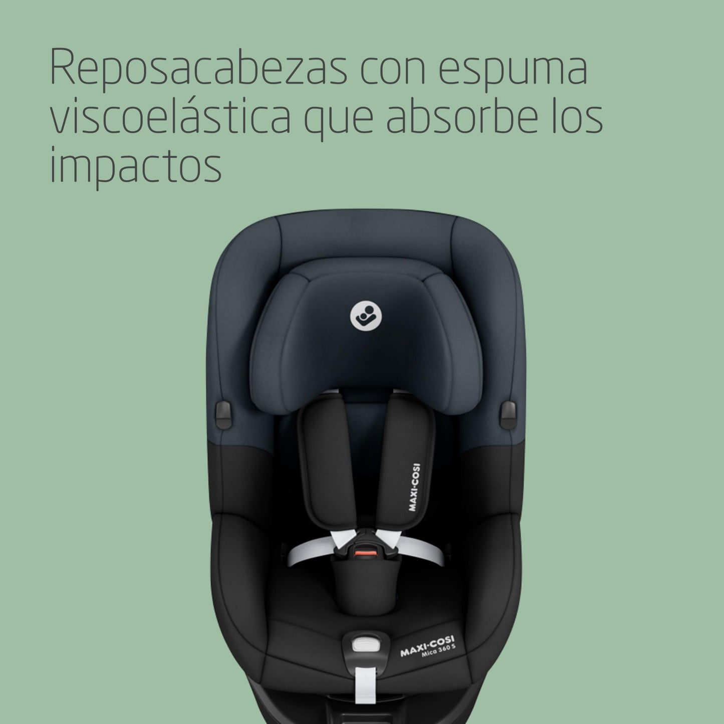 Maxi-Cosi Mica 360 S Silla de Coche Giratoria i-Size ISOFIX, de 3 Meses a 4 Años (61-105 cm), Protección G-CELL, Tonal Black