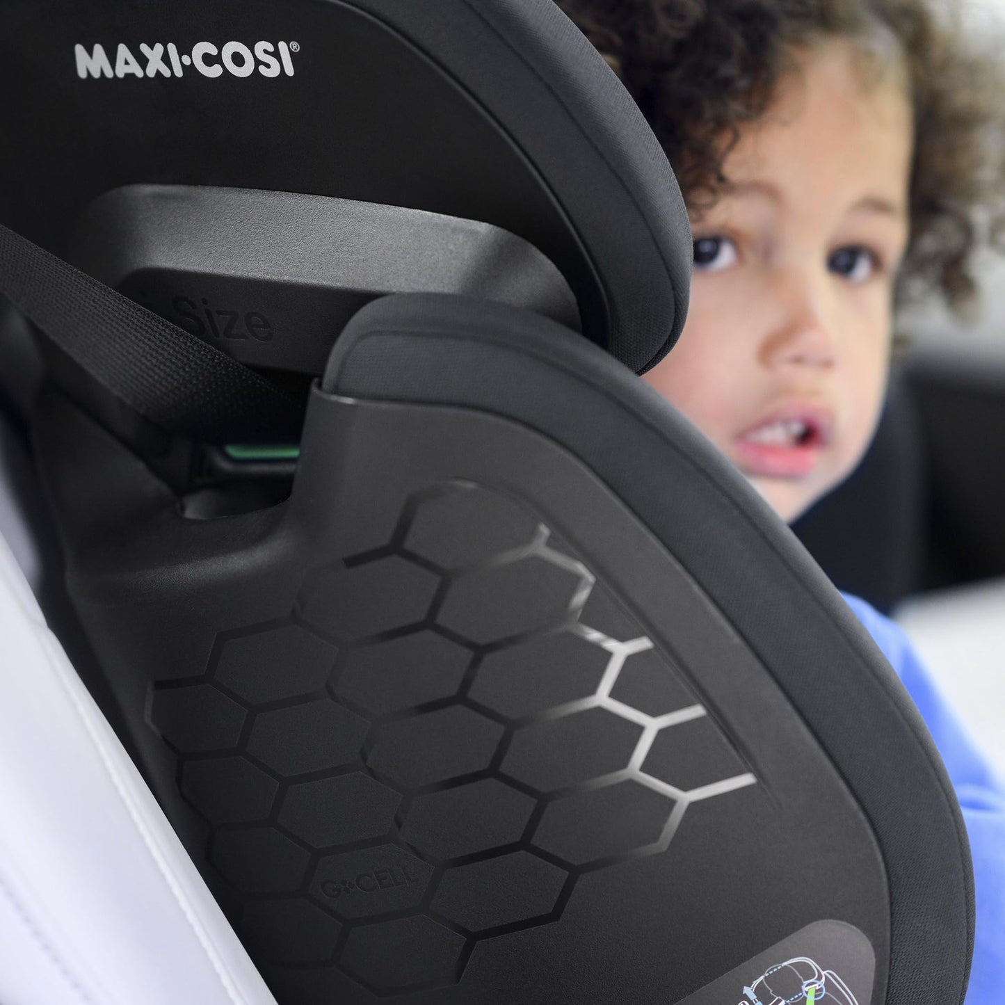 Maxi-Cosi RodiFix M i-Size Silla de Coche con Respaldo Alto ISOFIX, de 3.5-12 Años (100-150 cm), Protección G-CELL, Basic Black