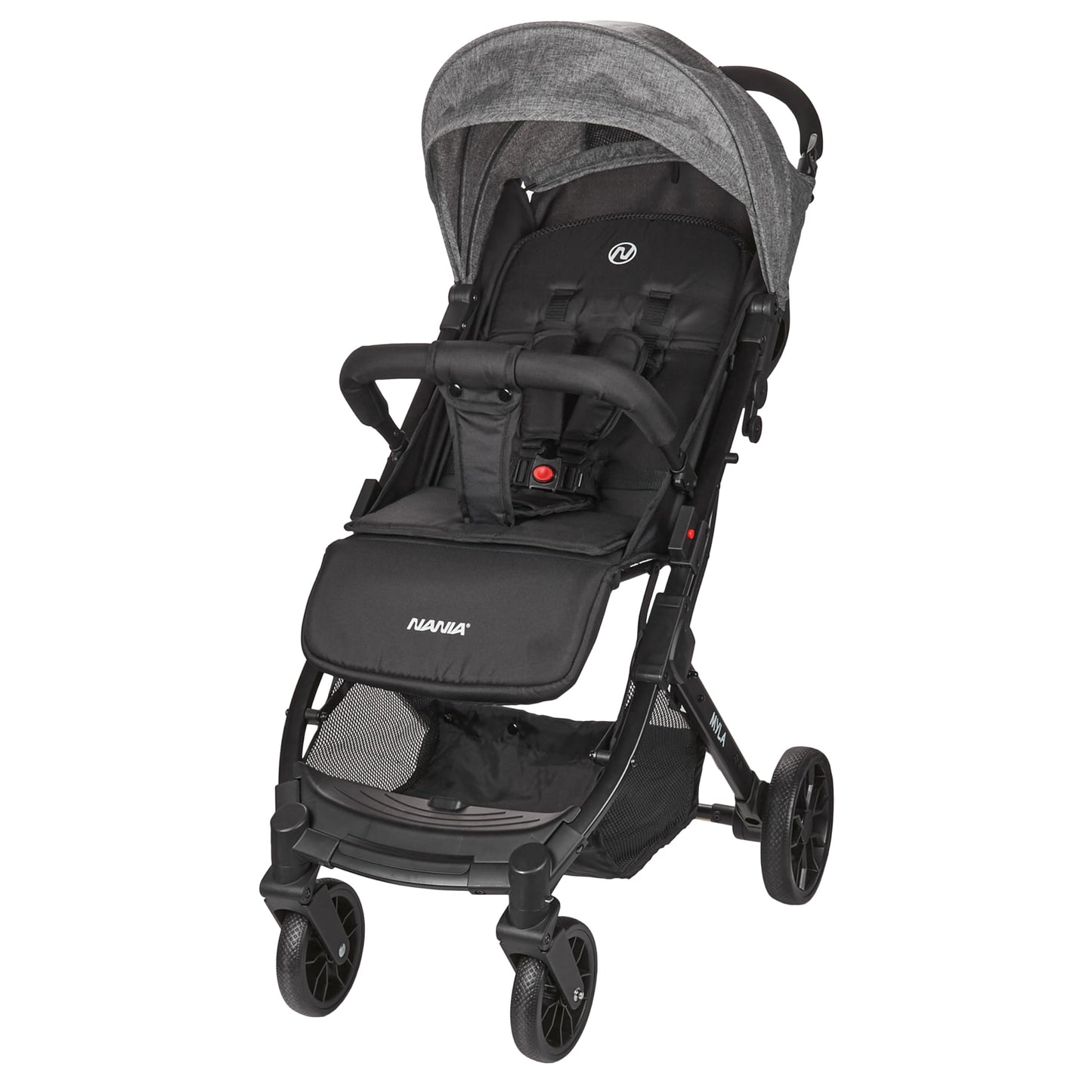 Nania Myla Cochecito de Paseo Compacto, Ligero (7.5 kg), desde Nacimiento hasta 22 kg, con Posición Reclinable Larga y Gran Cesta