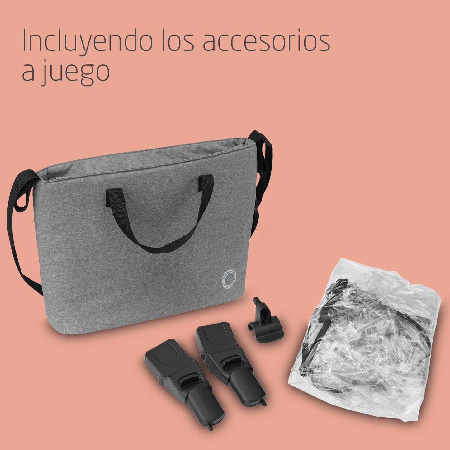 Maxi-Cosi Zelia S Trio Cochecito de Bebé 3 Piezas, con Silla de Coche i-Size, Plegable, de 0-4 Años (hasta 22 kg), Gris