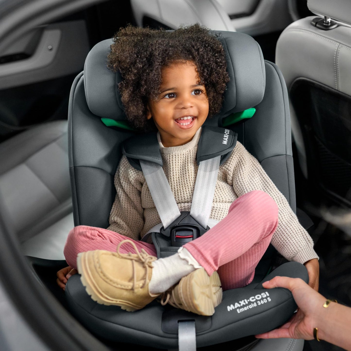 Maxi-Cosi Emerald 360 S i-Size Silla de Coche Giratoria, de 0-12 Años (40-150 cm), Protección G-CELL, Tonal Graphite