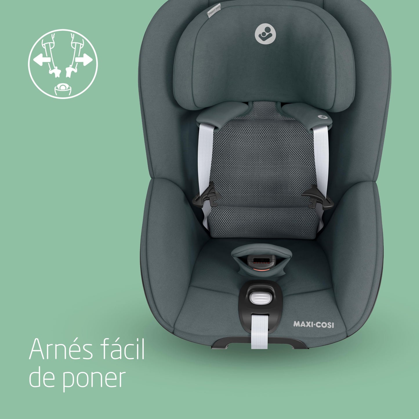 Maxi-Cosi Pearl 360 Silla de Coche Giratoria i-Size ISOFIX, de 3 Meses a 4 Años (61-105 cm), G-CELL, Authentic Graphite