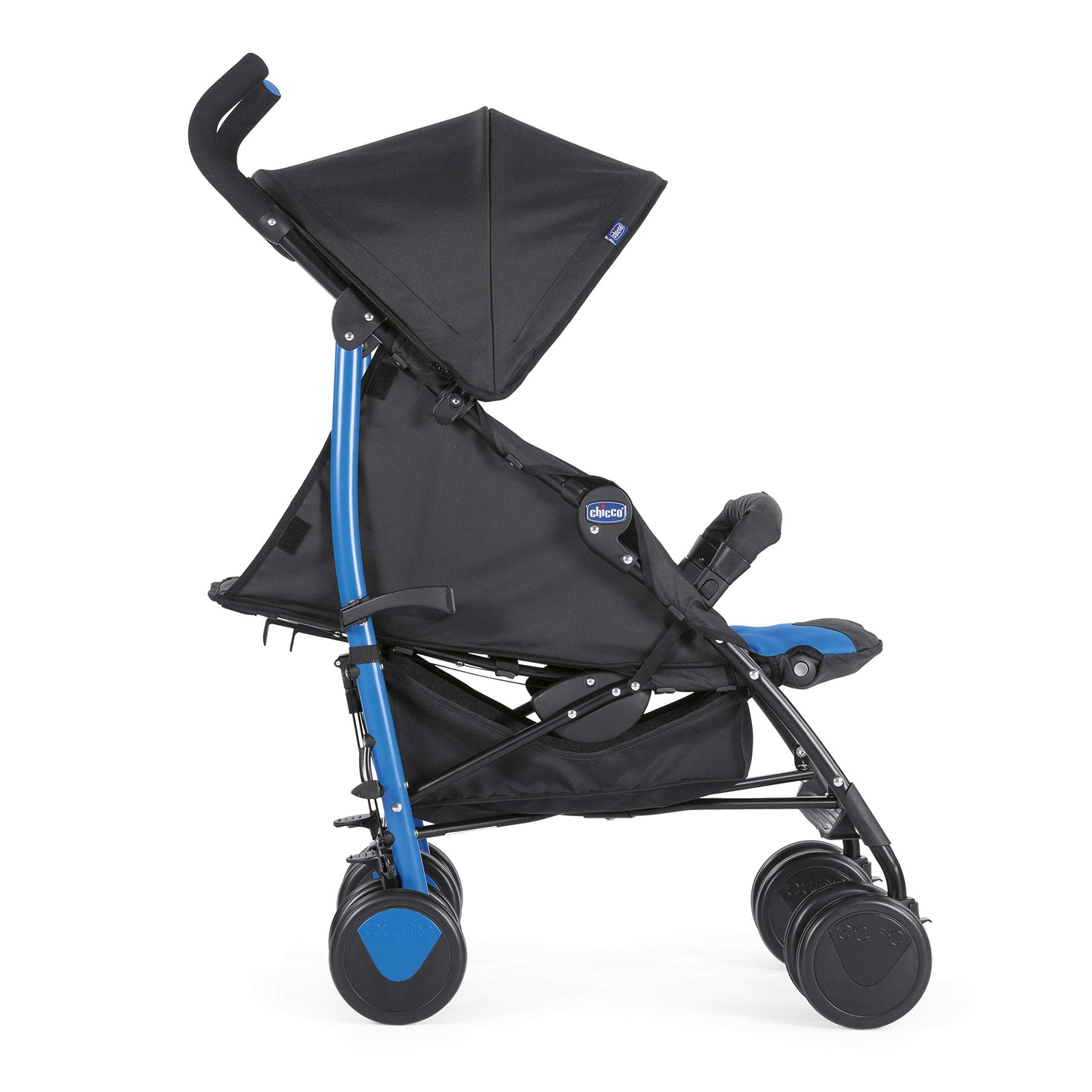 Chicco Echo Silla de Paseo Ligera y Compacta, Plegado Paraguas, desde el Nacimiento, hasta 22 kg, Azul