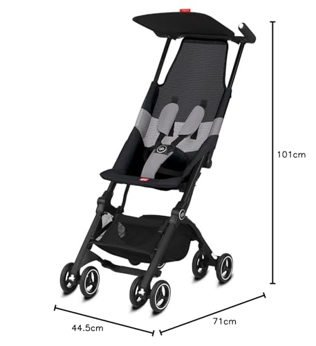 GB Gold Pockit Air All-Terrain Sillita de Paseo, Velvet Black (2019)