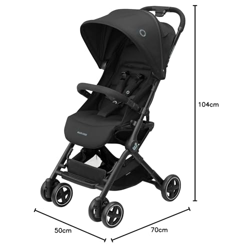 Maxi-Cosi Lara2 Silla de Paseo Ligera y Compacta, Plegado Automático, de 0-4 Años (hasta 22 kg), Essential Black