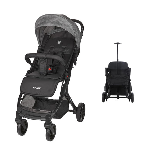 Nania Myla Cochecito de Paseo Compacto, Ligero (7.5 kg), desde Nacimiento hasta 22 kg, con Posición Reclinable Larga y Gran Cesta