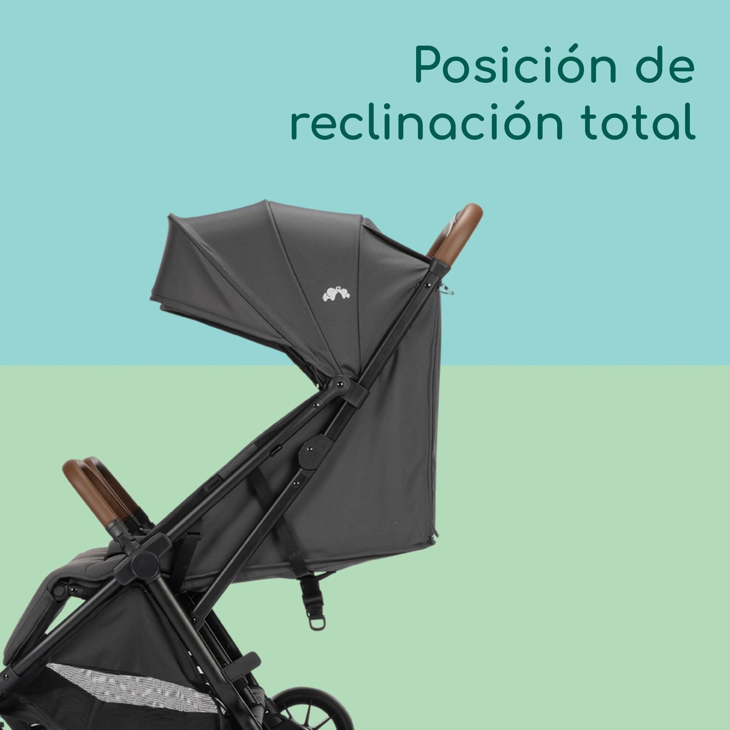Bebeconfort Mane Carrito Gemelar, Plegado Automático, Reclinación Total, Arnés 5 Puntos, Mineral Graphite