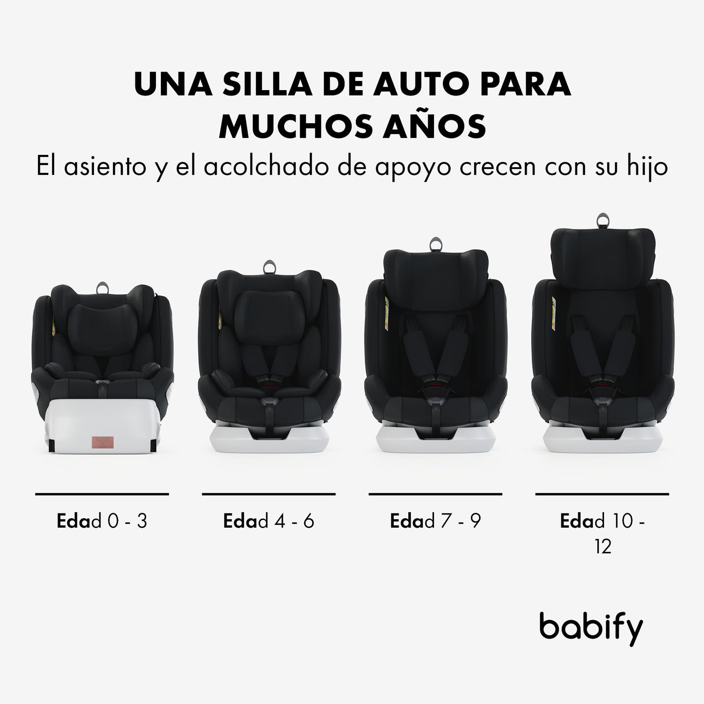 Babify Onboard i-Size Silla de Coche Giratoria 360°