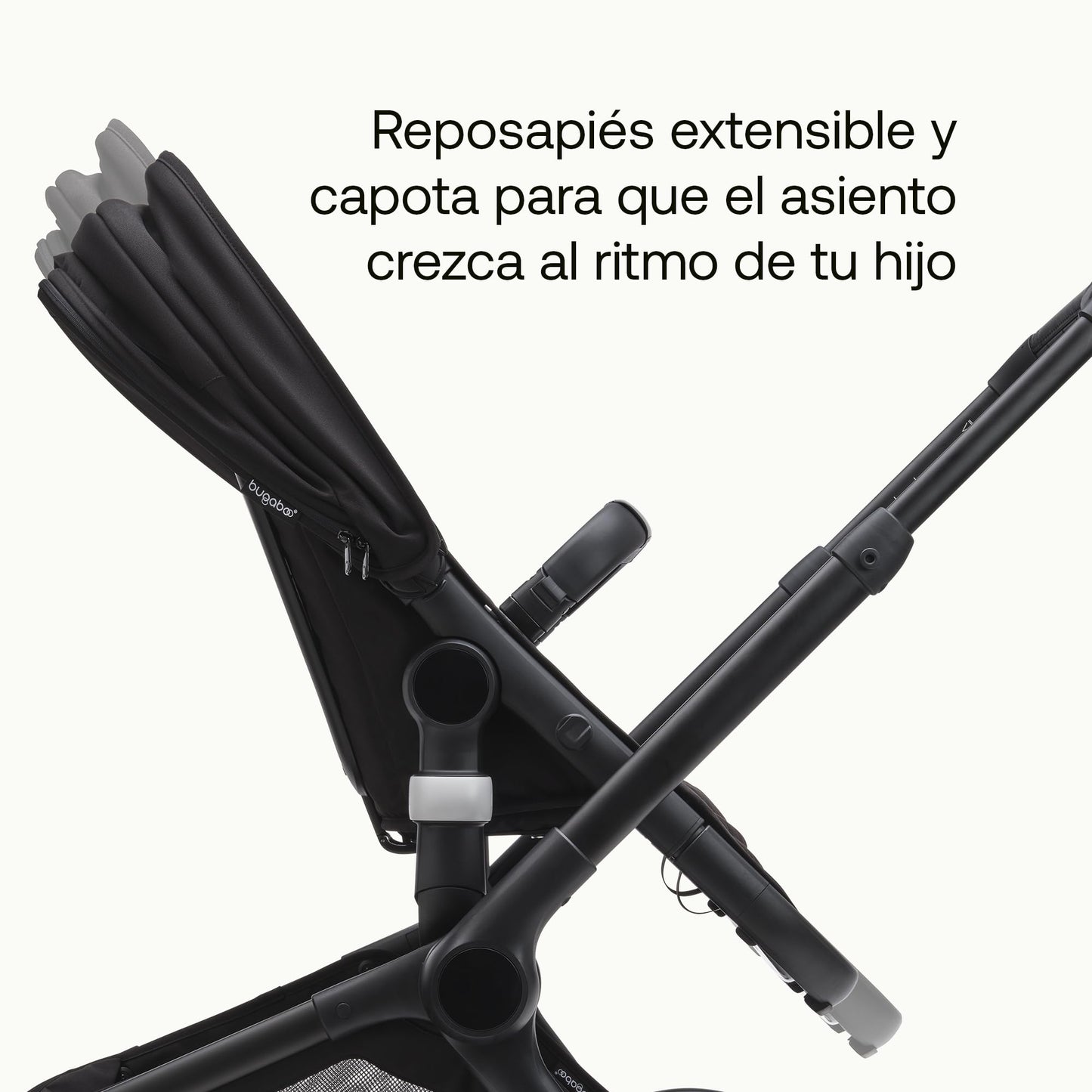 Bugaboo Fox 5 Cochecito de Bebé 2 en 1 Todo Terreno, Suspensión Total, Fácil Plegado, Chasis Negro / Capota Forest Green