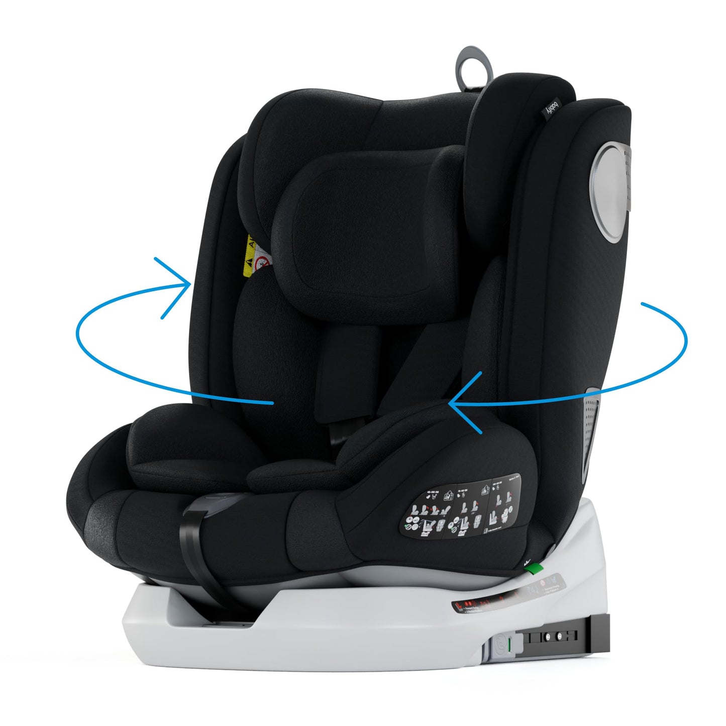 Babify Onboard i-Size Silla de Coche Giratoria 360°