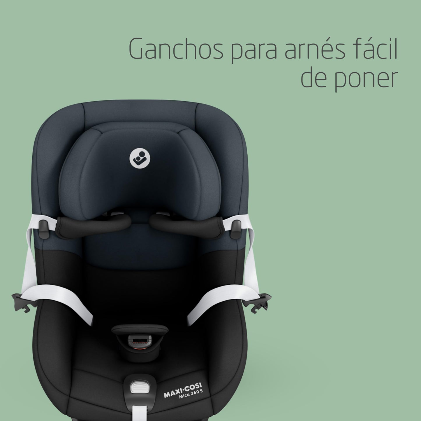 Maxi-Cosi Mica 360 S Silla de Coche Giratoria i-Size ISOFIX, de 3 Meses a 4 Años (61-105 cm), Protección G-CELL, Tonal Black