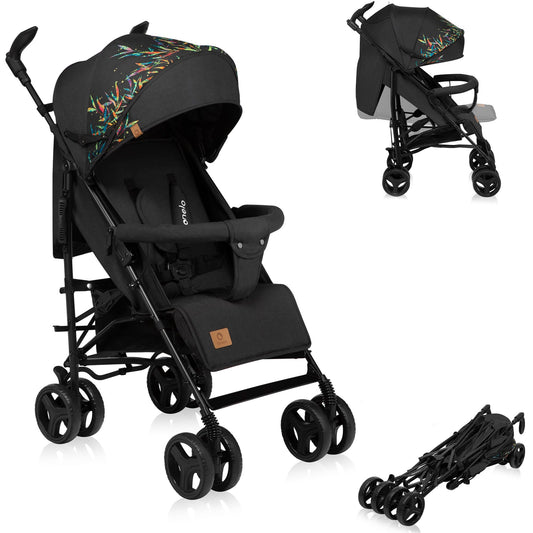 LIONELO Irma Cochecito de Bebé Ligero, Plegable, Reclinable, Ruedas Grandes, con Mosquitera, hasta 15 kg