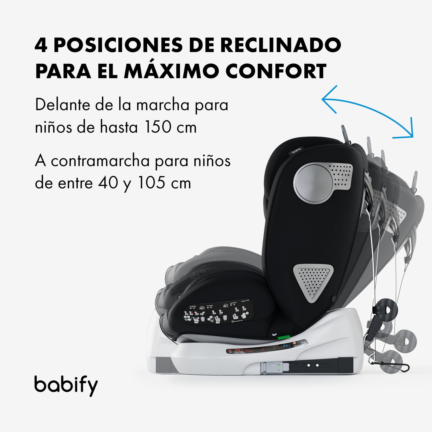 Babify Onboard i-Size Silla de Coche Giratoria 360°