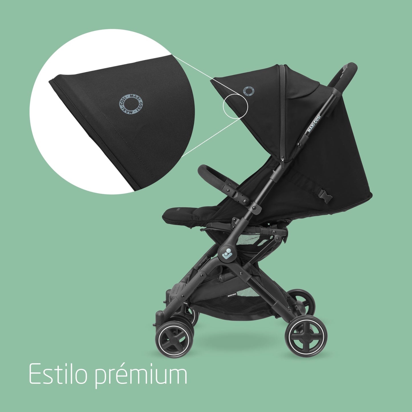 Maxi-Cosi Lara2 Silla de Paseo Ligera y Compacta, Plegado Automático, de 0-4 Años (hasta 22 kg), Essential Black