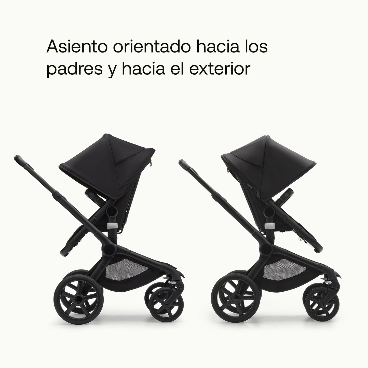Bugaboo Fox 5 Cochecito de Bebé 2 en 1 Todo Terreno, Suspensión Total, Fácil Plegado, Chasis Negro / Capota Forest Green