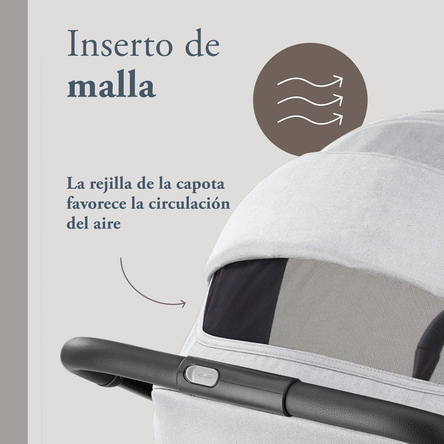 Inglesina Zenit Silla de Paseo Compacta, hasta 22 kg, con Ruedas Grandes, Gris